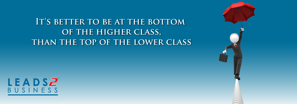 It's better to be at the bottom of the higher class; than the top of the lower class