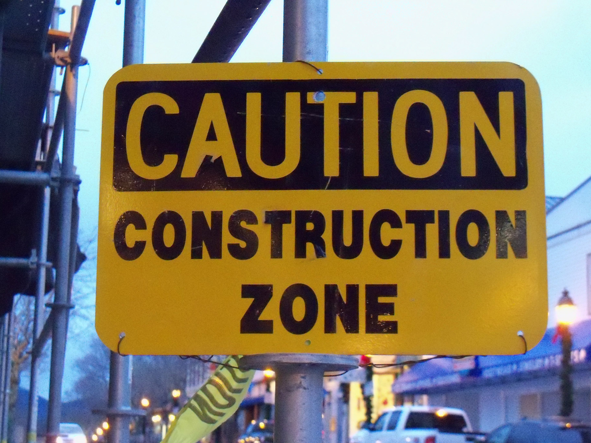 Caution Construction Zone Caution Construction Zone