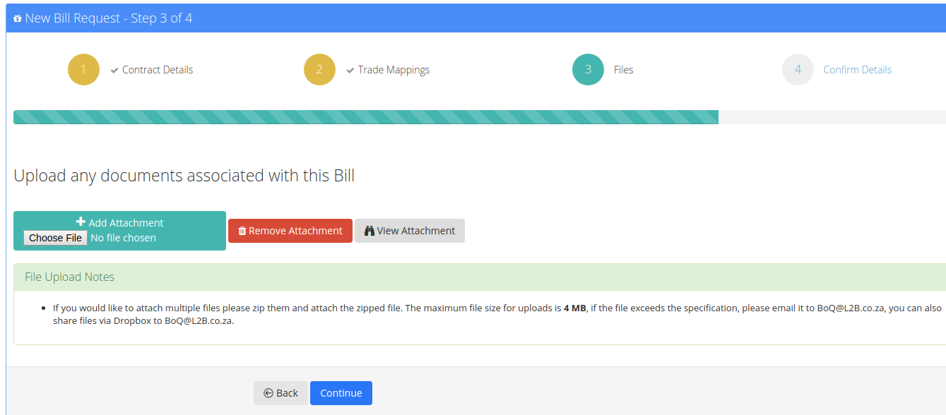 Create New Bill Request Create New Bill Request