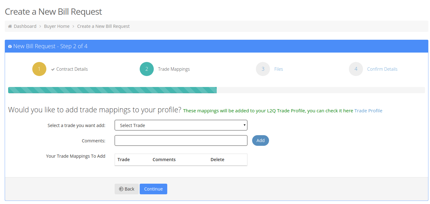 Create New Bill Request Create New Bill Request