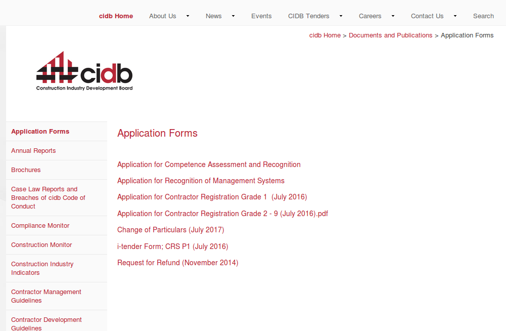 Cidb online registration