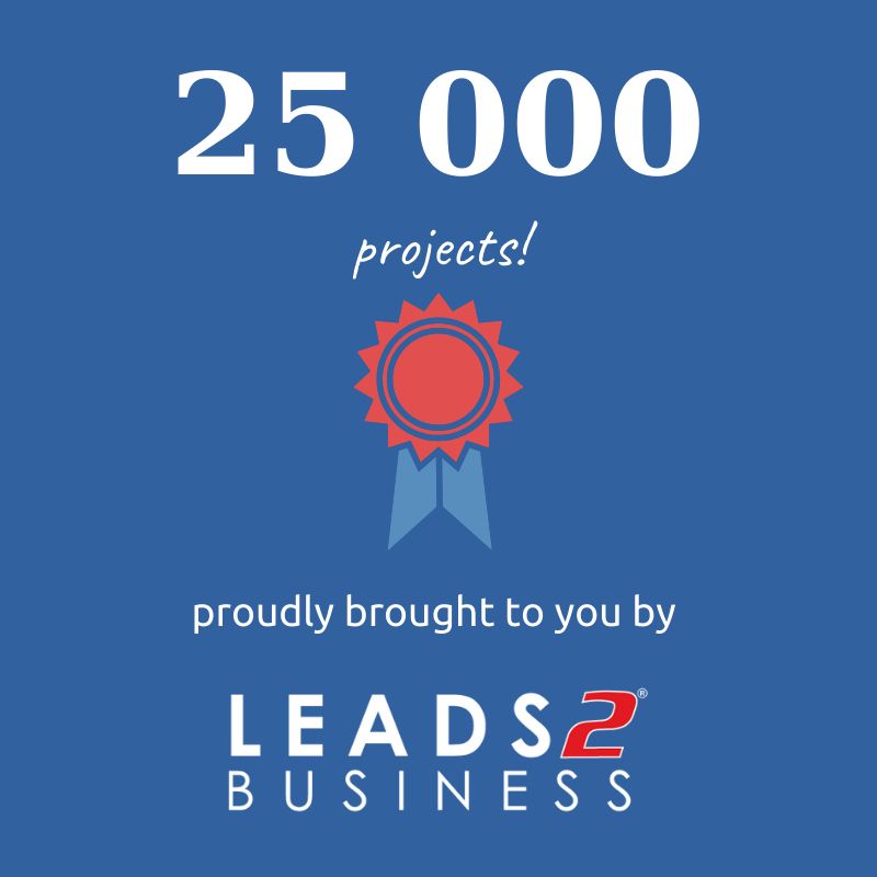 Leads 2 Business Milestone: 25 000 Projects