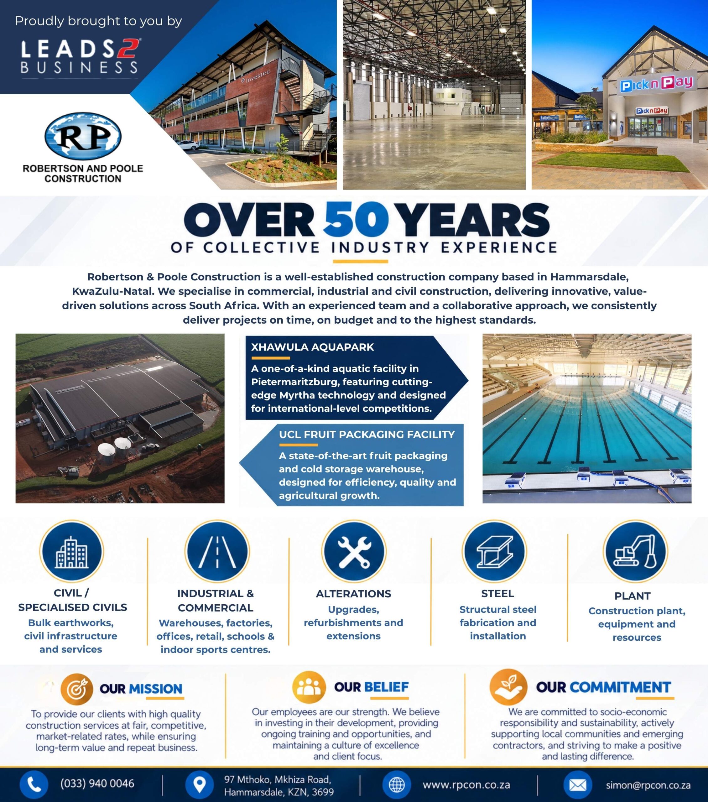 Robertson and Poole Construction company profile